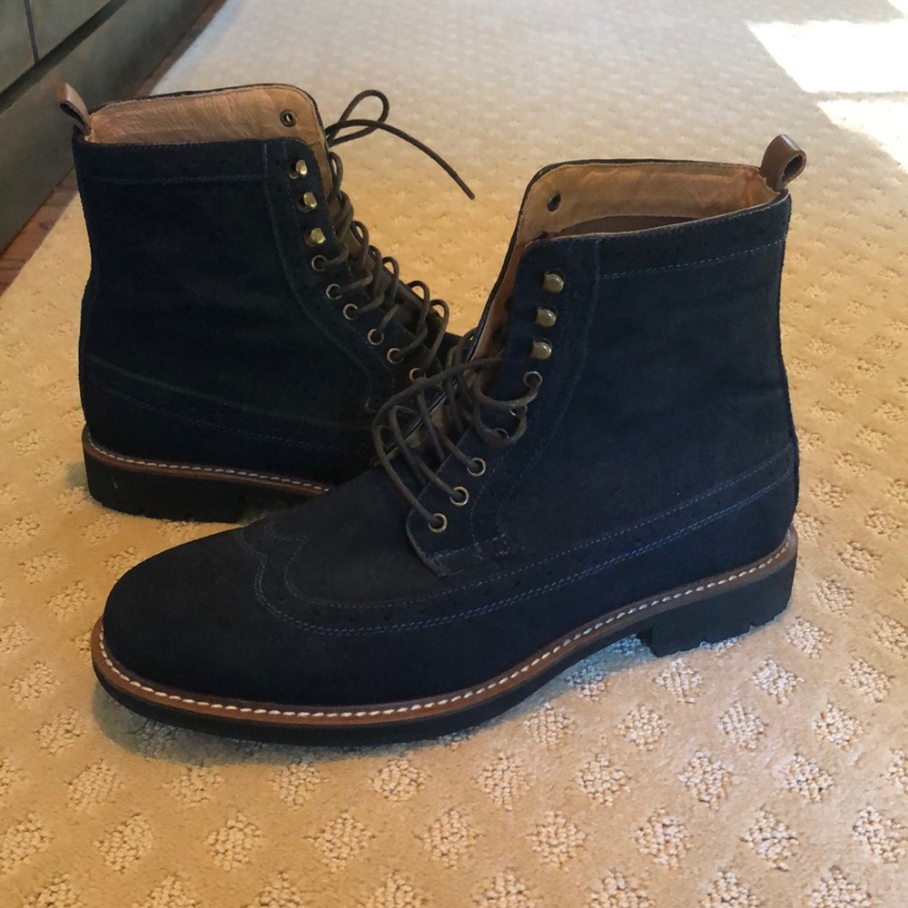 Jack Threads Blue Suede Boots